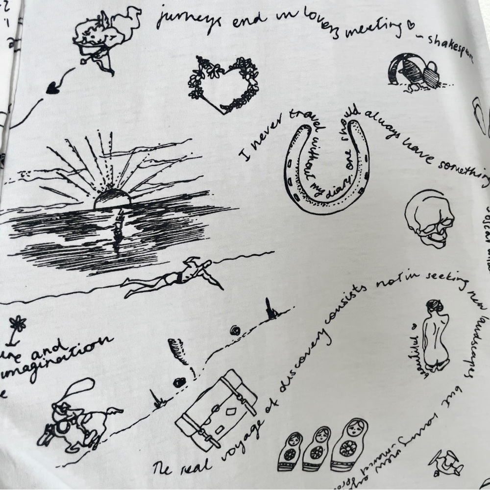 Zimmermann | White 100% cotton sleeveless mini dress black Illustrations | Sz M - Picture 5 of 7